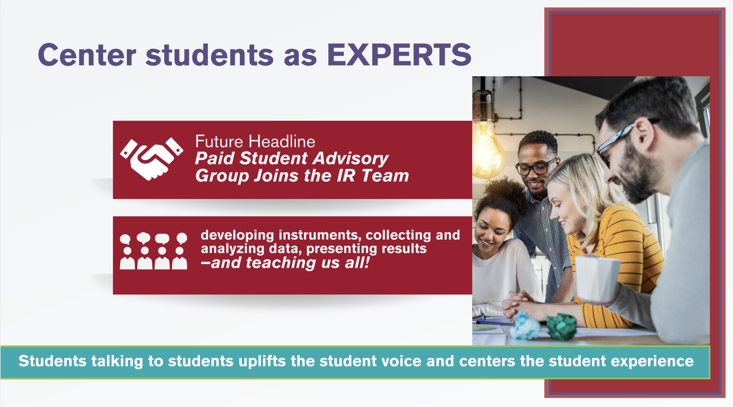 Center Students as Experts Graphic - Click for PDF